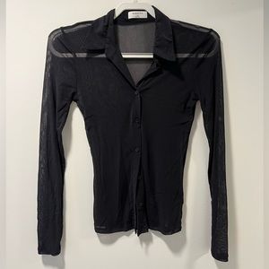 Babaton Mesh Buttondown